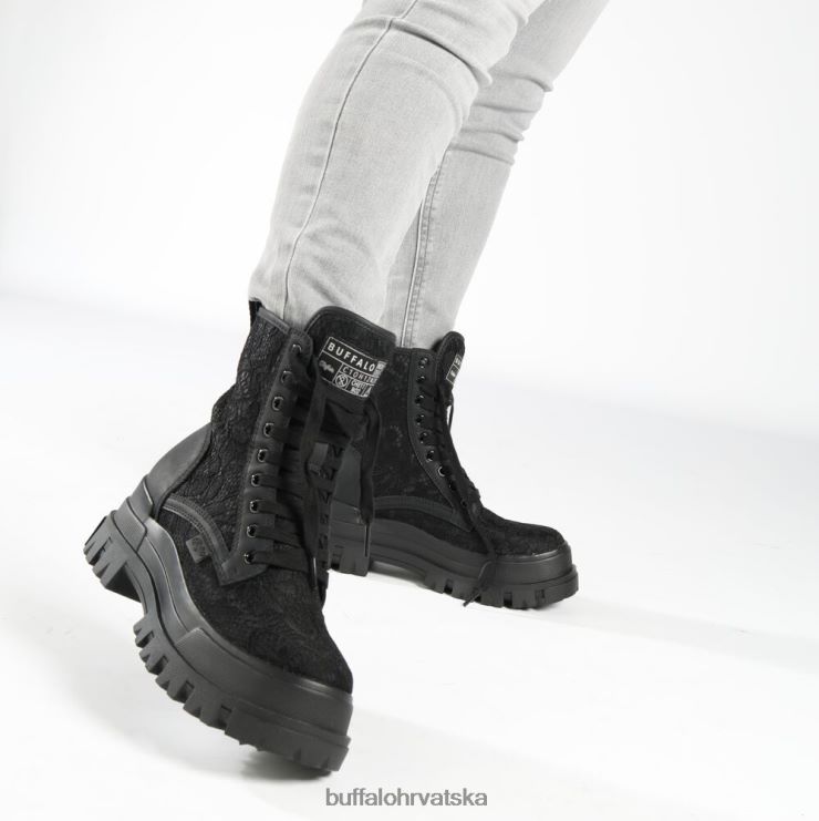 crno Buffalo aspha lace up hi ankle-boot vegan |čizme TDD6T431